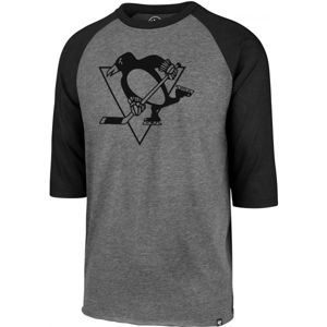 47 NHL PITTSBURGH PENGUINSIMPRINT 47 CLUB RAGLAN TEE Pánské triko, Tmavě šedá,Černá, velikost S