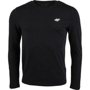 4F MEN´S LONG SLEEVE černá S - Pánské tričko
