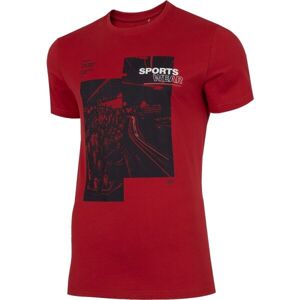 4F MENS T-SHIRT Pánské tričko, červená, veľkosť M