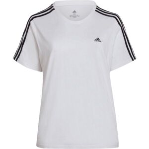 adidas 3-STRIPES TEE Dámské tričko v plus size, bílá, veľkosť 1x