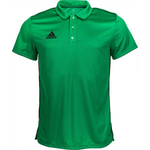 adidas CORE18 POLO Polo triko, zelená, velikost M