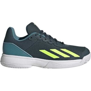 adidas COURTFLASH K Dětská tenisová obuv, bílá, veľkosť 6