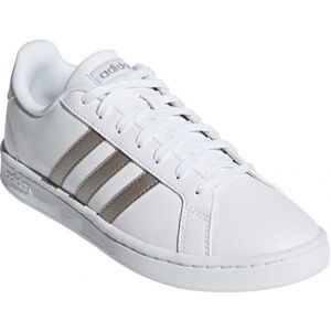 adidas GRAND COURT Dámská volnočasová obuv, Bílá,Stříbrná, velikost 5.5