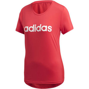 adidas D2M LO TEE Dámské tričko, Červená,Bílá, velikost S