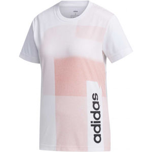 adidas COLOR BLOCK TEE Dámské tričko, Bílá,Růžová, velikost