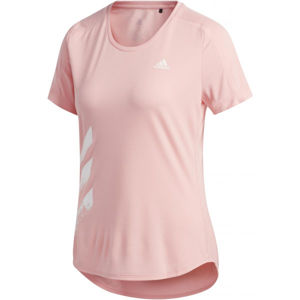 adidas RUN IT TEE 3S W růžová S - Dámské sportovní tričko