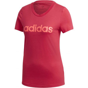 adidas E LIN SLIM TEE Dámské tričko, Červená,Oranžová, velikost S
