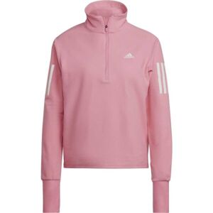 adidas OTR 1/2 ZIP Dámské běžecké tričko, růžová, veľkosť M
