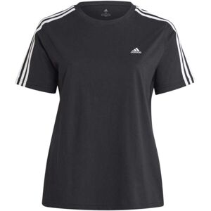 adidas 3S T Dámské tričko v plus size, černá, velikost 2x