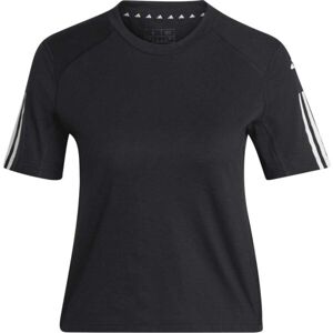 adidas TR-ES COT T Dámské zkrácené tričko, černá, velikost XS