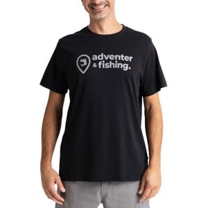 ADVENTER & FISHING COTTON SHIRT BLACK Pánské tričko, černá, velikost M