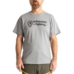 ADVENTER & FISHING COTTON SHIRT TITANIUM Pánské tričko, šedá, velikost S