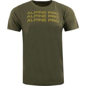 ALPINE PRO CUBAR Pánské triko, khaki, velikost M