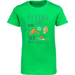 ALPINE PRO SABLO Dětské triko, Zelená, velikost 128-134