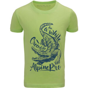 ALPINE PRO SHANTO Chlapecké triko, zelená, velikost 128-134