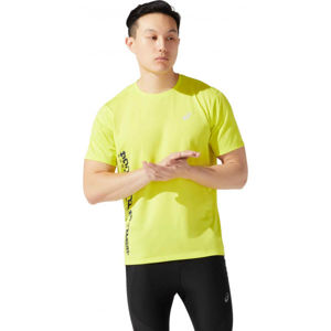 Asics SMSB RUN SS TOP Reflexní neon M - Pánské běžecké triko