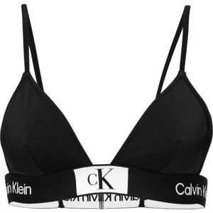 Calvin Klein FIXED TRIANGLE-RP Dámský vrchní díl plavek, modrá, velikost