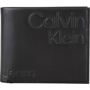 Calvin Klein MONOGRAM SOFT BIFOLD W/COIN AOP Peněženka, černá, velikost UNI