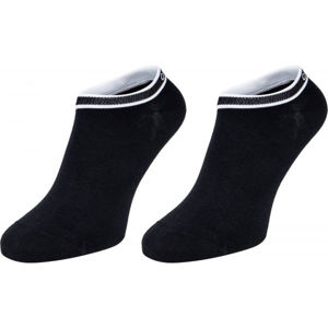 Calvin Klein WOMEN LINER 2P LOGO CUFF STRIPE SPENCER Dámské ponožky, bílá, velikost UNI