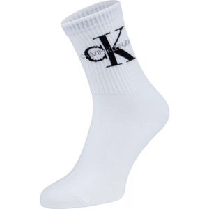 Calvin Klein WOMEN SHORT SOCK 1P JEANS LOGO BOWERY Dámské ponožky, Černá,Bílá, velikost UNI