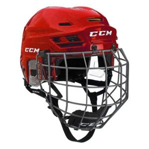 CCM TACKS 310C SR COMBO červená L - Hokejová helma