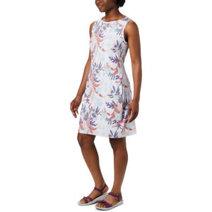 Columbia CHILL RIVER™ PRINTED DRESS Dámské šaty s potiskem, bílá, velikost L