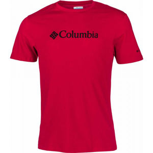 Columbia CSC BASIC LOGO TEE Pánské triko, Červená,Černá, velikost XXL