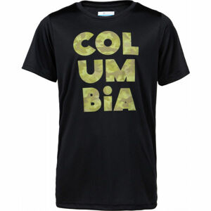 Columbia GRIZZLY GROVE SHORT SLEEVE GRAPHIC TEE Dětské triko, Černá,Žlutá, velikost M