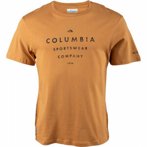 Columbia PATH LAKE GRAPHIC TEE II Pánské triko, Oranžová,Černá, velikost XL