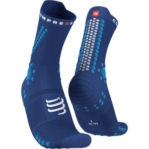 Compressport PRO RACING SOCKS v4.0 TRAIL Běžecké ponožky, modrá, velikost 45-47