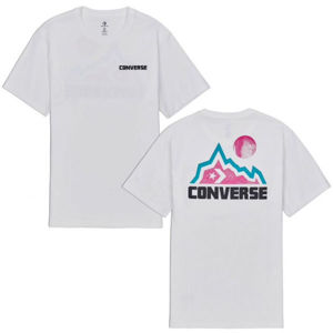 Converse MOUNTAIN MOON GRAPHIC SHORT SLEEVE T-SHIRT bílá XXL - Pánské tričko