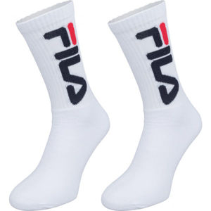 Fila UNISEX TENNIS 2P Unisex ponožky, Bílá,Tmavě modrá,Červená, velikost 43-46