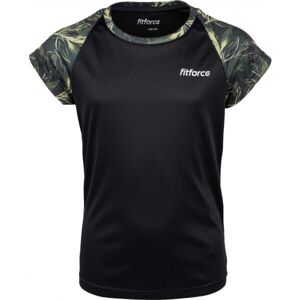Fitforce MOOGLY Dívčí fitness triko, černá, velikost 152-158