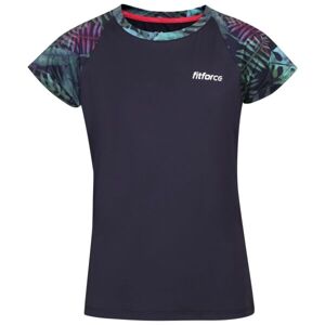 Fitforce NILSEN Dívčí fitness triko, tmavě modrá, velikost 128-134