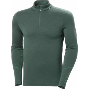 Helly Hansen LIFA MERINO MIDWEIGHT 1/2 ZIP Pánské Merino triko, tmavě zelená, velikost XL
