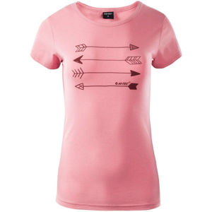 Hi-Tec LADY SKOTE Dámské triko, Růžová,Černá, velikost L