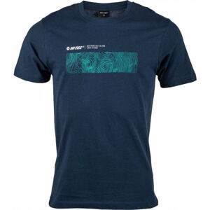 Hi-Tec ODAN Pánské triko, Tmavě modrá,Zelená, velikost S
