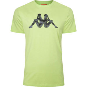 Kappa LOGO GIERMO Pánské tričko, Světle zelená,Černá, velikost M