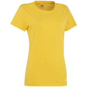 KARI TRAA TRAA TEE Dámské triko s krátkým rukávem, žlutá, veľkosť XS