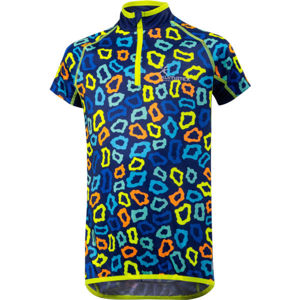 Klimatex MILKY Dětský cyklistický dres, Tmavě modrá,Modrá,Žlutá,Oranžová, velikost 146