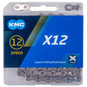 KMC X-12 STŘÍBRNÝ BOX Řetěz na kolo, stříbrná, velikost os
