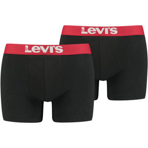 Levi's MEN SOLID BASIC BOXER 2P Pánské boxerky, černá, veľkosť S