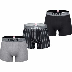 Levi's MEN BACK IN SESSION TRUNK 3P Pánské boxerky, černá, veľkosť M