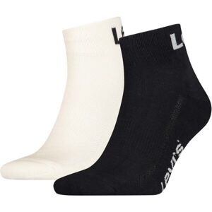 Levi's MID CUT SPORT LOGO 2P Unisexové ponožky, černá, veľkosť 43-46