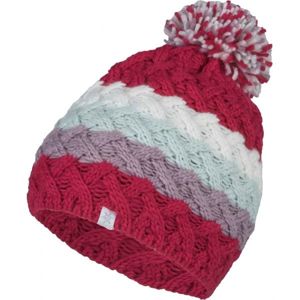 Lewro CLEFAIRY Dívčí pletená čepice, Červená,Bílá,Fialová, velikost 8-11