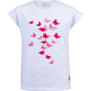 Lotto ELIZ Dívčí tričko, Bílá,Růžová, velikost 128-134