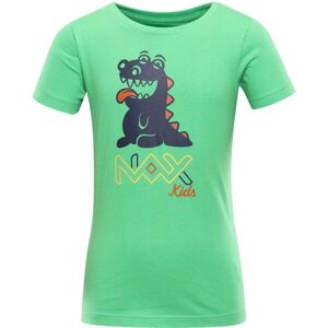 NAX LIEVRO Dětské bavlněné triko, zelená, velikost 128-134