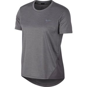 Nike MILER TOP SS W Dámské běžecké tričko, Šedá, velikost L