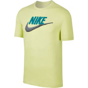 Nike NSW TEE BRAND MARK M Pánské tričko, Světle zelená,Tyrkysová,Tmavě šedá, velikost L