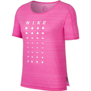Nike ICON CLASH Dámské běžecké tričko, Růžová,Bílá, velikost XS